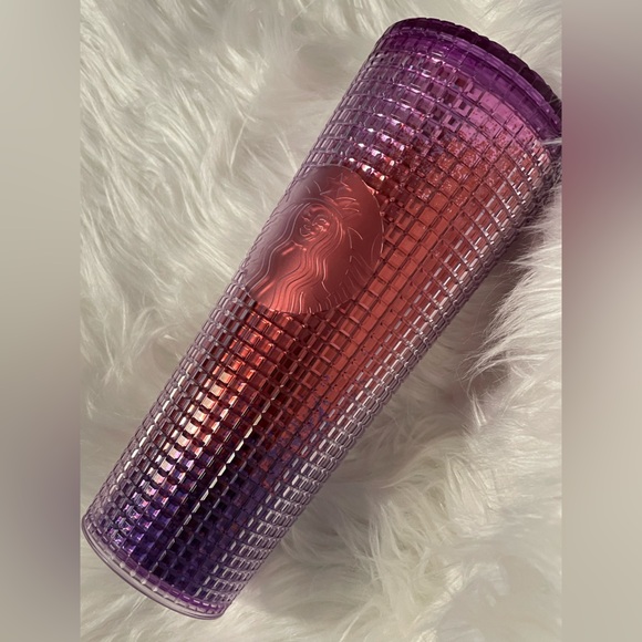 NEW NEVER USED Starbucks tumbler 24 oz venti cup iridescent purple bling jewel - Picture 12 of 15